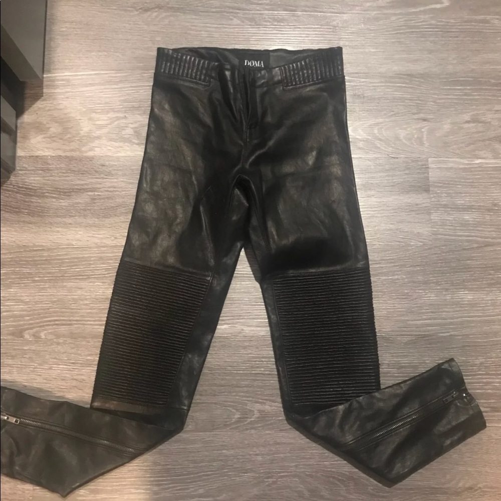 Leather motorcycle pants